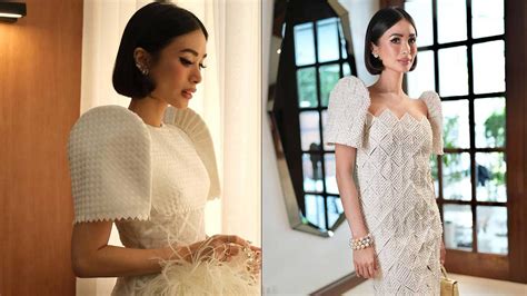 heart evangelista modern filipiniana dress.